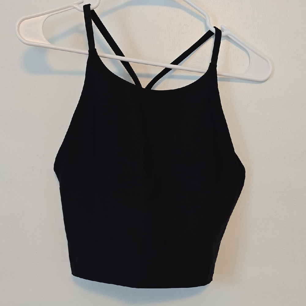 Old Navy Black Strappy Crop Top